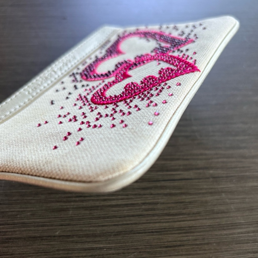 Coach Poppy Crystal Heart Wristlet (White/Pink) 2010 Limited Edition - Picture 10 of 11